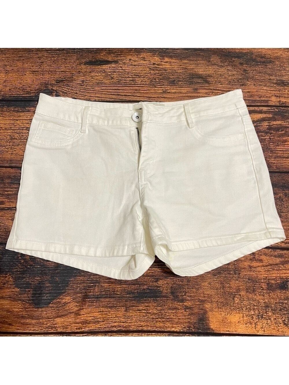 Love You White Denim Shorts LNC